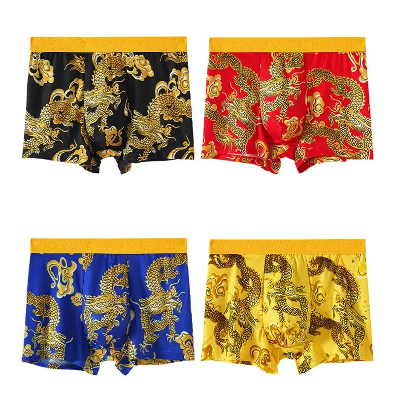 4 pçs/set roupa interior masculina padrão 3d sexy cuecas em forma de u bolsa convexa moda meninos calcinha novo estilo boxershorts masculino — image 2