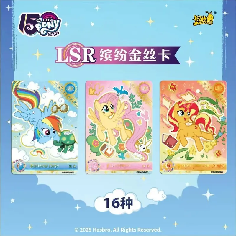 Genuine My Little Pony Card Friendship Forever Glorious Moon Pack Sparkling Colored Gemstones Anime Collectible Cards
