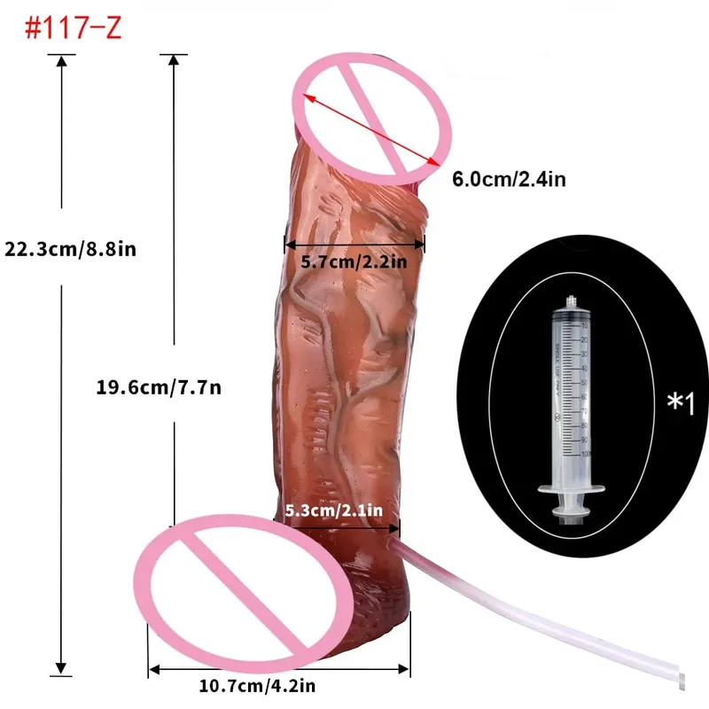 Pênis realista de silicone, ejaculação, grande vibrador realista com ventosa, toque de pele, brinquedos sexuais anais para mulheres