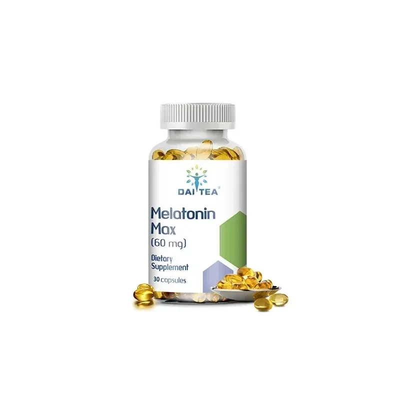 Melatonin MAX（60 毫克）快速溶解膠囊 - 更快入睡，促進深度睡眠和休息，易於服用，增強免疫健康