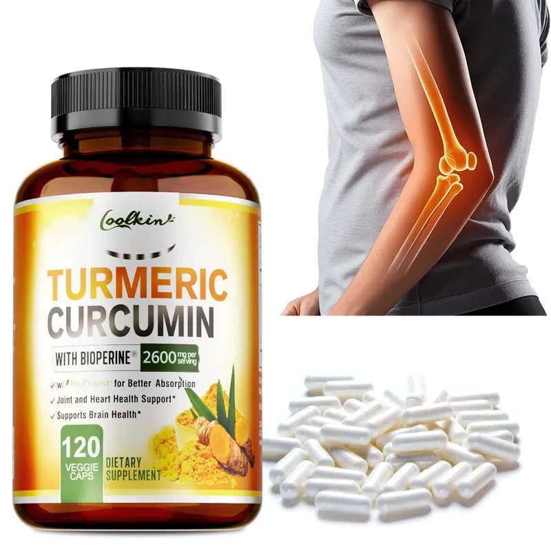 Turmeric Curcumin Capsules - with Black Pepper - Helps Joint Antioxidant & Immune System Anti-Inflammatory — image 1