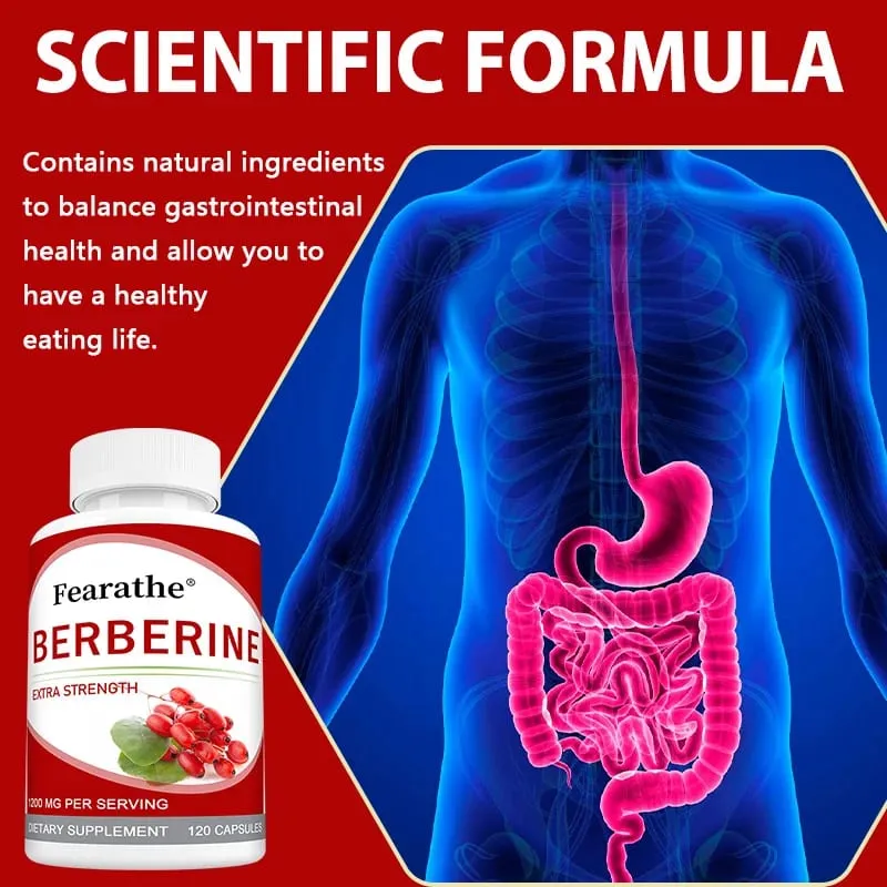 High-potency Berberine Supplement Antioxidant Supports Cardiovascular and Blood Sugar Health Gastrointestinal Health