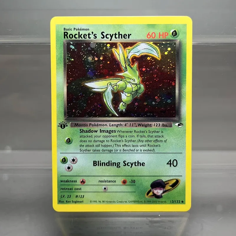 Cartões pkm 1ª edição desafio de academia 1996 conjunto de base cartões de folha única mewtwo gengar raichu jogo coleção cartões ptcg cartões proxy