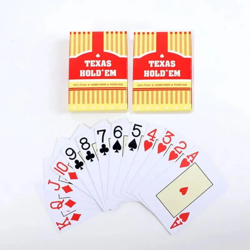 1/2pcs Um conjunto de cartas de jogo universais duráveis ​​de bacará e Texas Hold'em à prova d'água e suave para jogos de pôquer e ponte