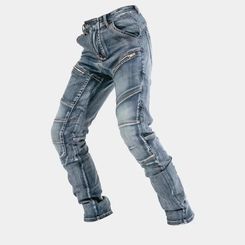 Jeans Men Long Pant Denim Pants Zipper Straight Trousers Pockets Splice Slim Fit Hole High Waist Casual Autumn spring 2026 — image 2