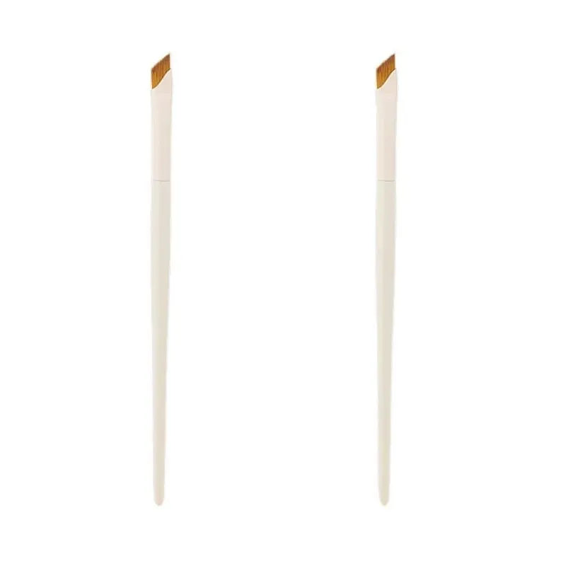 Upgrade Blade Eyeliner Brush Ultra Thin Fine Angle Flat Eyebrow Brush Under The Eye Makeup Brushes Precise Detail Brush white