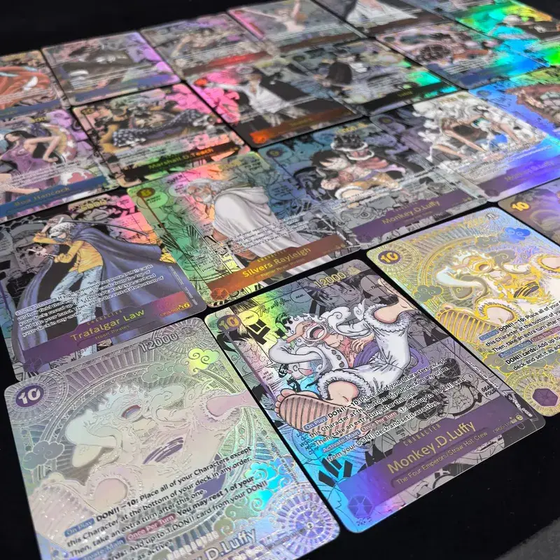 22 Pçs/set OP01-OP11 OPCG ONE PIECE Collection Card Roronoa Zoro Monkey D. Luffy Sabo Nami GOLD.ROGER DIY Versão em Inglês Presente