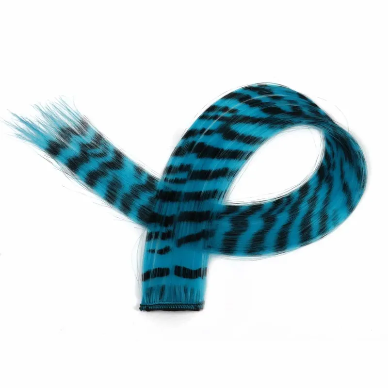 Feather Hair Extensions Colored Synthetic Hair Feather Colorful False Hair Extension Mixed Color Straight Hair For Women Girls