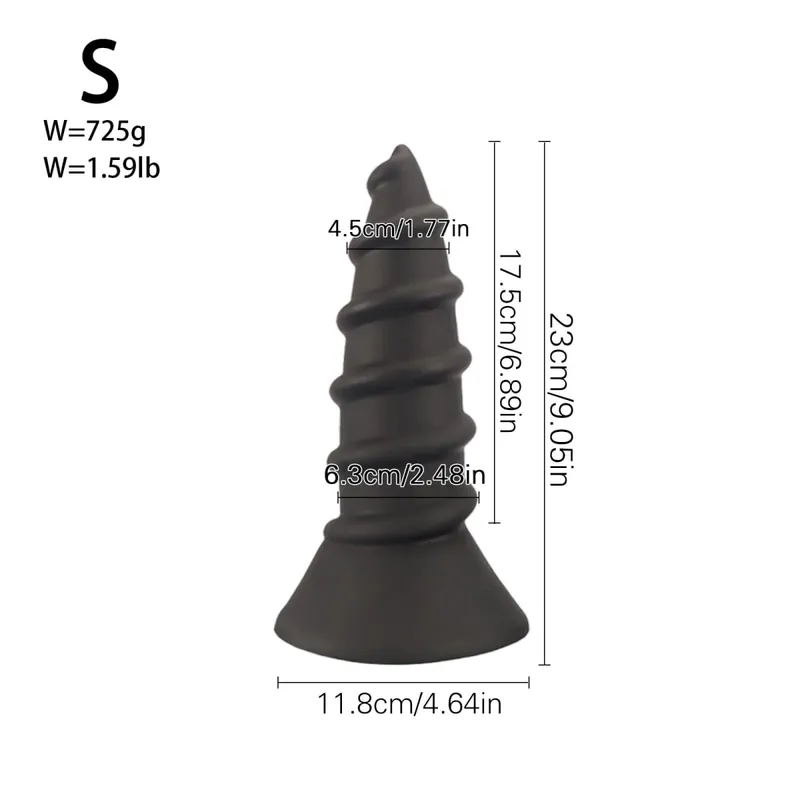 Enorme plugue anal treinamento anal dilatador grande vibrador bunda longo parafuso butt plug grande brinquedo sexual gay para mulheres homens massagem de próstata 18