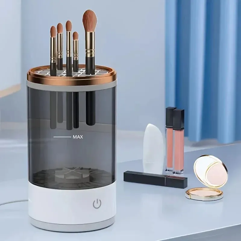 Escova de maquiagem alimentada por USB, limpador e secador, bateria inodora, plug and play, ferramenta de beleza essencial para pincéis cosméticos