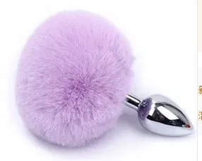 Rabo de coelho de pelúcia cauda de raposa anal plug metal butt plug massageador de próstata bdsm cosplay brinquedo sexual erótico para mulheres adultos brinquedo sexual presente