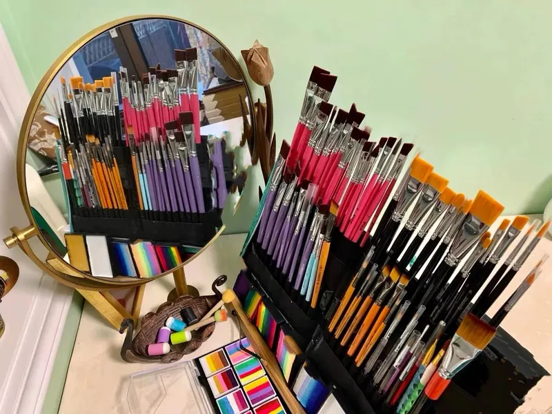 Brush storage brush bag large capacity foldable portable make up brush bag dedicated storage bag for body painting makeup