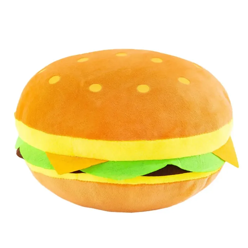 Travesseiro de hambúrguer de 30cm, almofada de simulação criativa para sofá, quarto, carro, escritório, almofada decorativa, presente macio e confortável