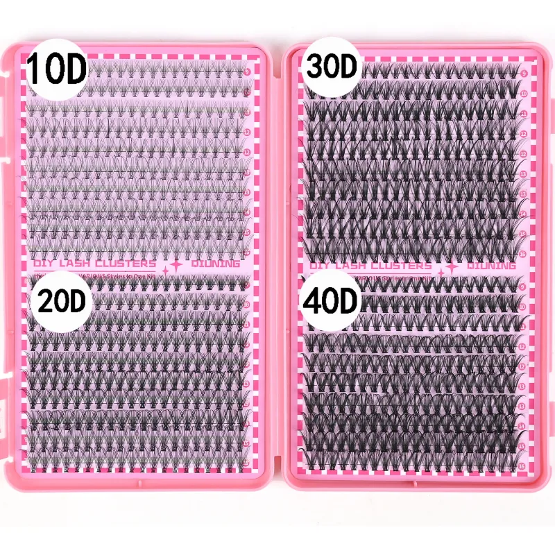 800 pçs kit de extensão de chicote diy clusters kit de extensão de cílios kit com lash bond e pinças de chicote de vedação