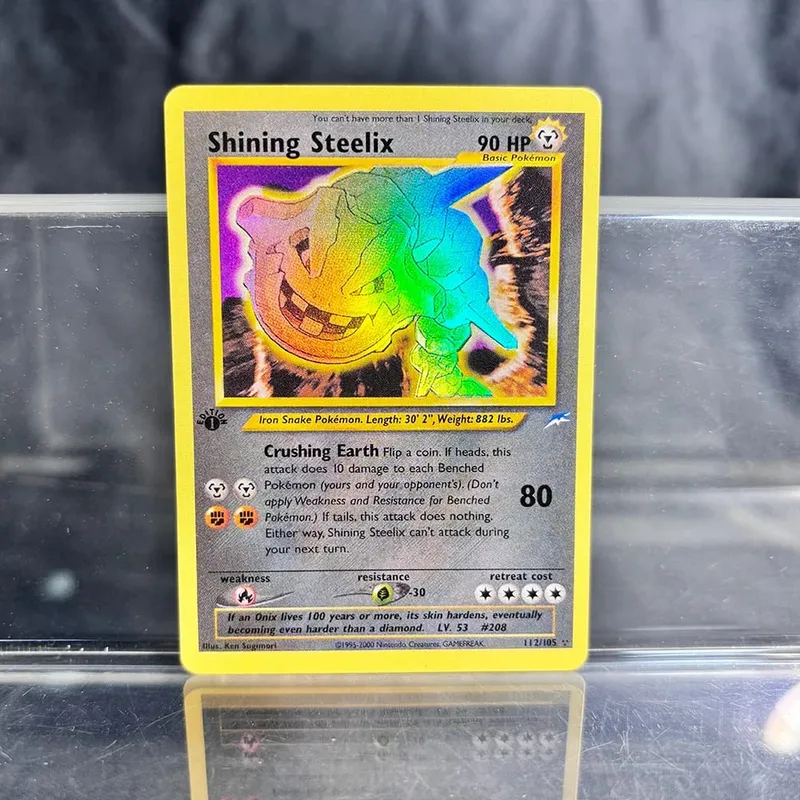 Coleção de negociação de jogos holográficos cartões proxy ptcg charizard pikachu mew ex singl pkm cartões de folha gengar vmax skyridge (sk)