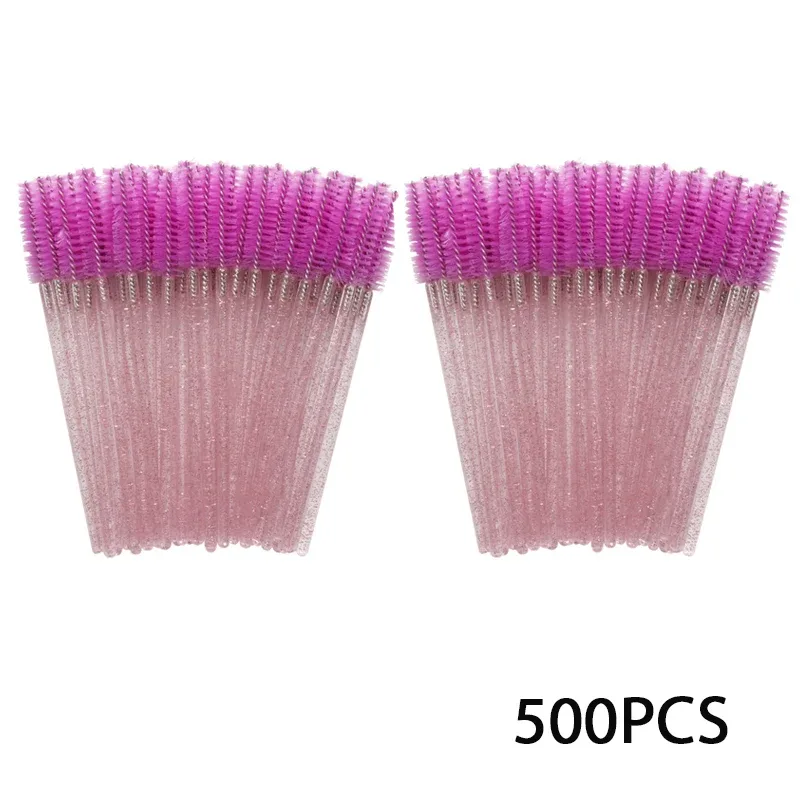 500 pçs escovas de chicote cílios extensão escova kits ferramenta de maquiagem para cílios rímel varinhas aplicador spoolers ferramentas atacadista