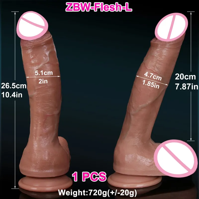 S M L Soft Realistic Anal Big Dildo Double Silicone Suction Cup Glans Penis Sex Toys for Men Women Gay Masturbation Orgasm Cock