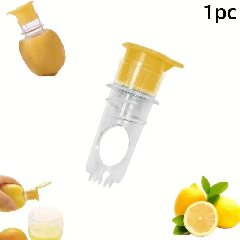 Mini espremedor de limão portátil, espremedor de limão com tampa, espremedor de limão para coquetéis, extrator de suco fácil, preservação de frescor, peças