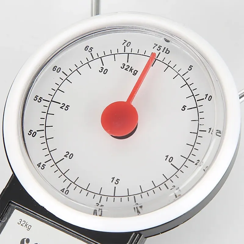 Balança mecânica portátil de 75 lb, balança digital para cozinha, bagagem de viagem, pesagem multiuso com fita métrica