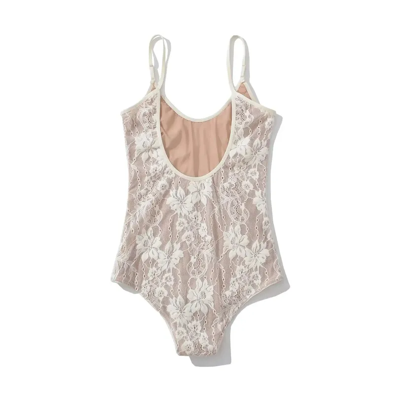 Sexy ver através de renda com forro sem costas cinta de espaguete bodysuit mulher estilingue apertado macacão curto ajuste fino macacão playsuits