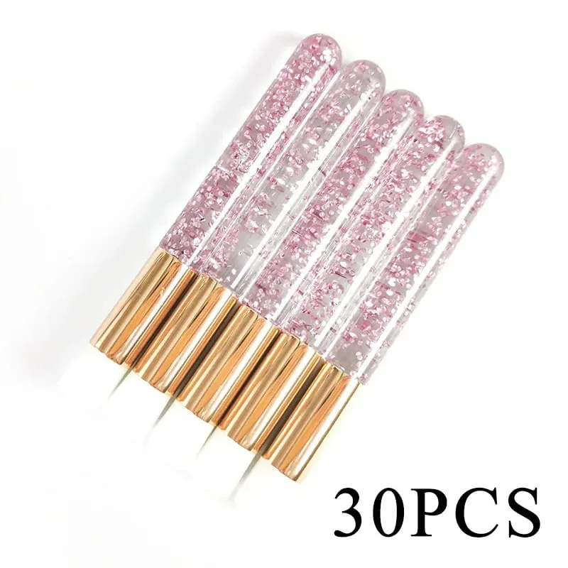 30/50/100 pçs escovas de limpeza de cílios para extensões de cílios glitter lash shampoo escovas nariz poros limpeza ferramentas de maquiagem