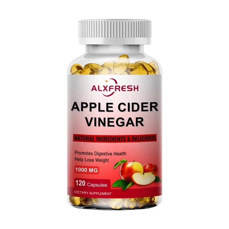 Alxfresh 蘋果醋膠囊含鋅維生素 | 1000毫克|健康補充劑非基因改造