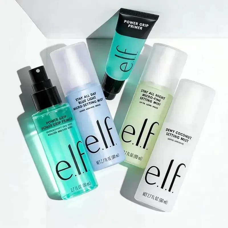 Elf quente multi-efeito verde rosa primer essência brilho hidratante gel essência configuração spray líquido fundação cosméticos