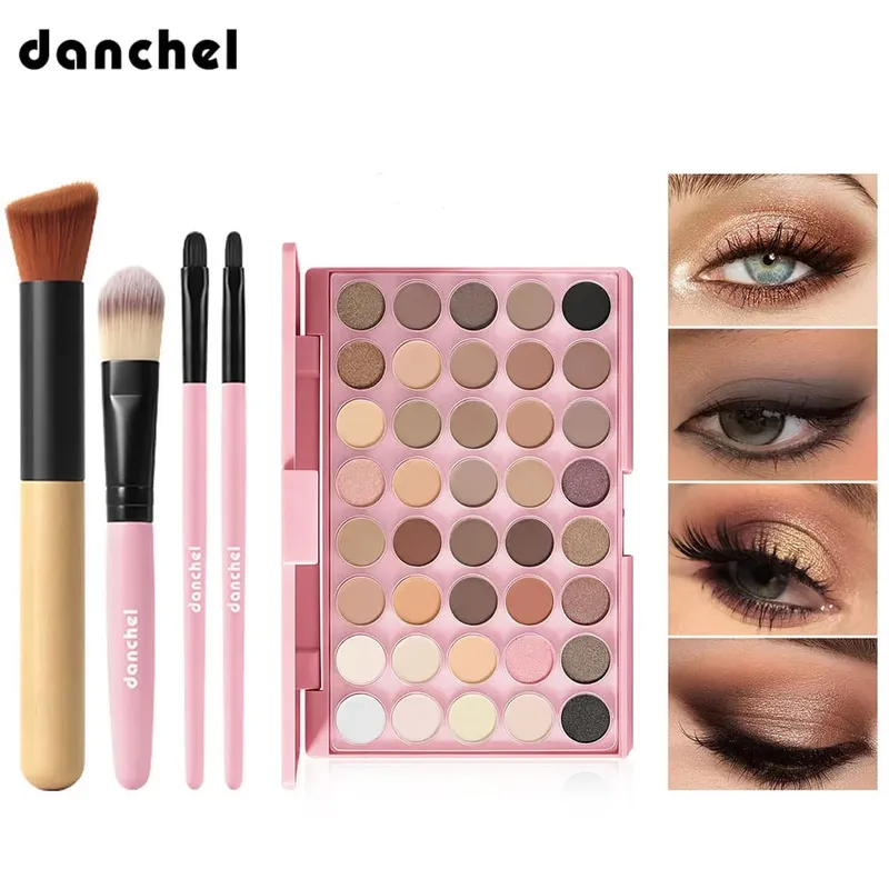 Tudo em um conjunto de maquiagem para rosto cheio base corretivo contorno destaque blush paleta sobrancelha lápis sombra de olho kit de maquiagem labial