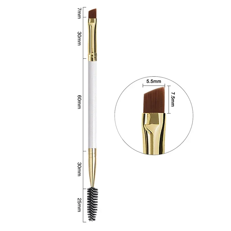 1pc 2 em 1 escova de sobrancelha de cabeça dupla + escova de cílios ferramentas de maquiagem pincéis cosméticos cílios maquiagem pincéis brochas maquillaje — image 9