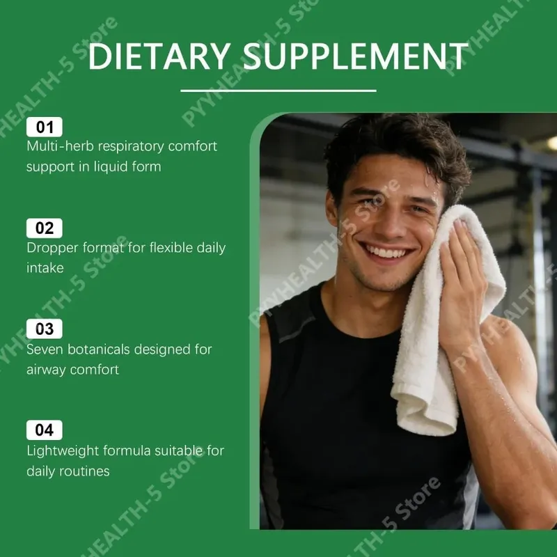 Docteat 7 em 1 Complexo Pulmonar Gotas 60 Ml Conta-gotas Líquido 1 Ml Servindo com Verbasco Sabugueiro Marshmallow Suporte para Conforto das Vias Aéreas