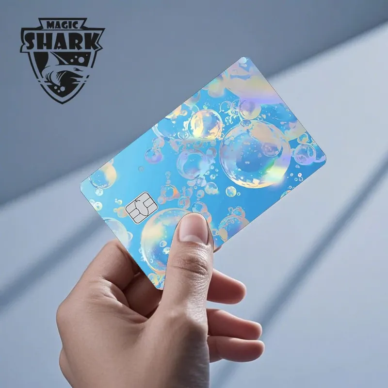 2026 New Cute Holographic Mouse Cat No Fade Laser Reflective Front Skin Cover Skin Sticker for Credit Card Debit Bank Card