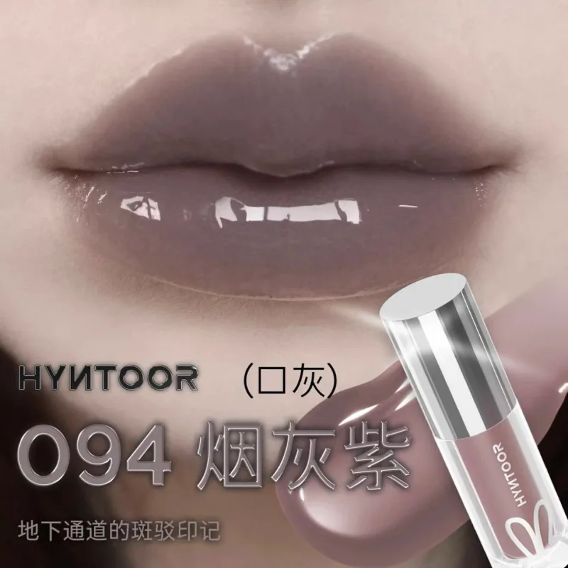Hyntoor batom preto com glitter gótico, conjunto de cores duplas, prata fosca, nutritivo, cetim escuro, metálico, efeito esfumaçado diário