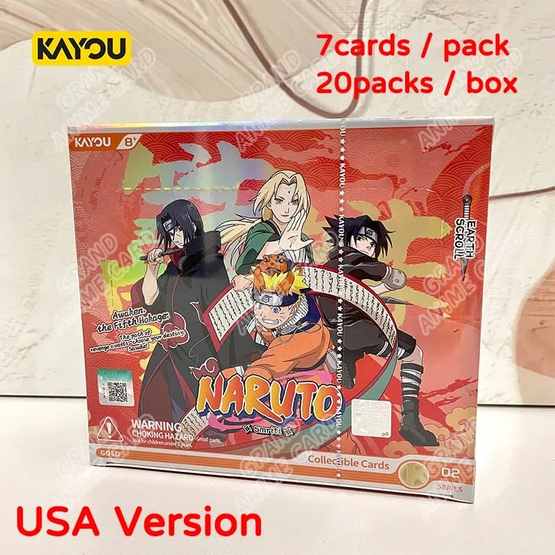 Genuine Naruto T4W8 JIN1 JIN2 SEA English Version Global Version Booster Box Anime TCG Rare CR Ninja World Collection Card