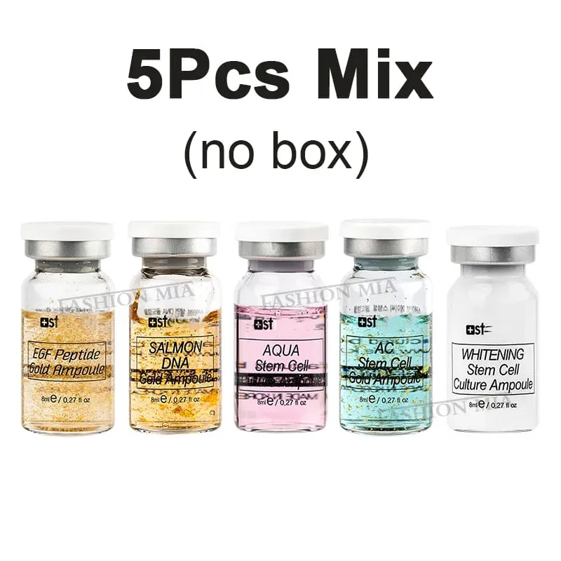 Coreia 8ml bb creme ampola iniciante starter kit rosto fundação salmão dna soro hidratar branqueamento cosméticos