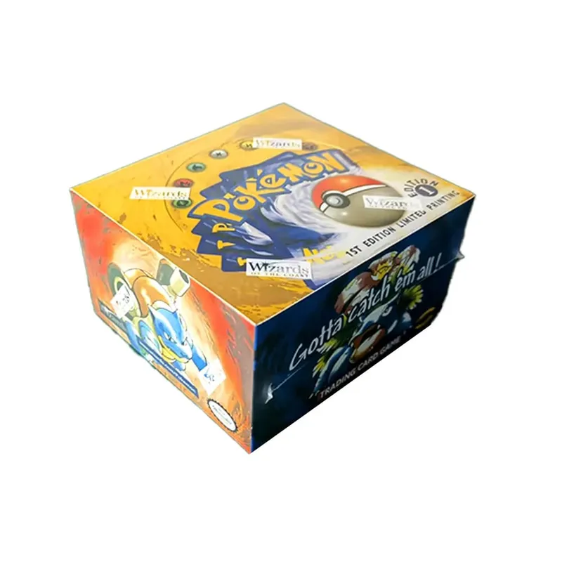 Conjunto de base 1ª edição shadowless booster box pokemon cartões ptcg proxy clássico anime coleção cartão 1 conjunto 36 pacotes 1 pacote/11 cartão