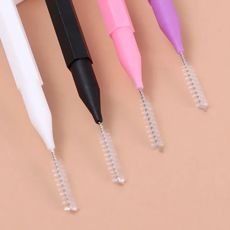 Portátil mini escovas de sobrancelha descartável cílios sobrancelha levantamento escova aplicadores lash extensão pente beleza maquiagem ferramentas