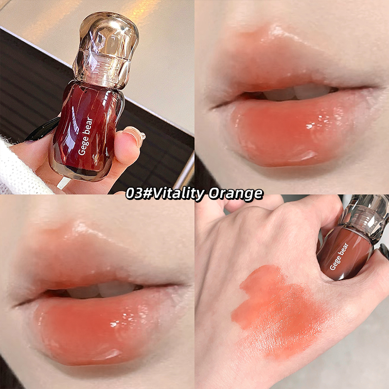 Hidratante lábios carnudos efeito espelho cor labial textura não gordurosa pigmento labial líquido não é fácil de colar levemente esmalte labial