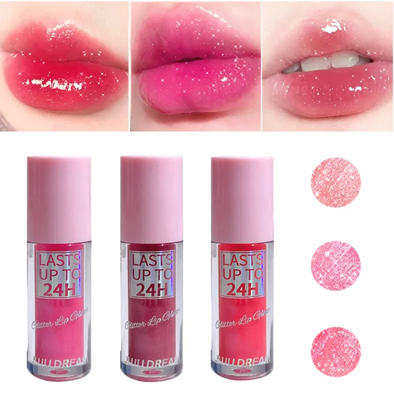Luz fluida brilho labial esmalte de longa duração brilho labial à prova dwaterproof água batom líquido maquiagem óleo labial matiz hidratante