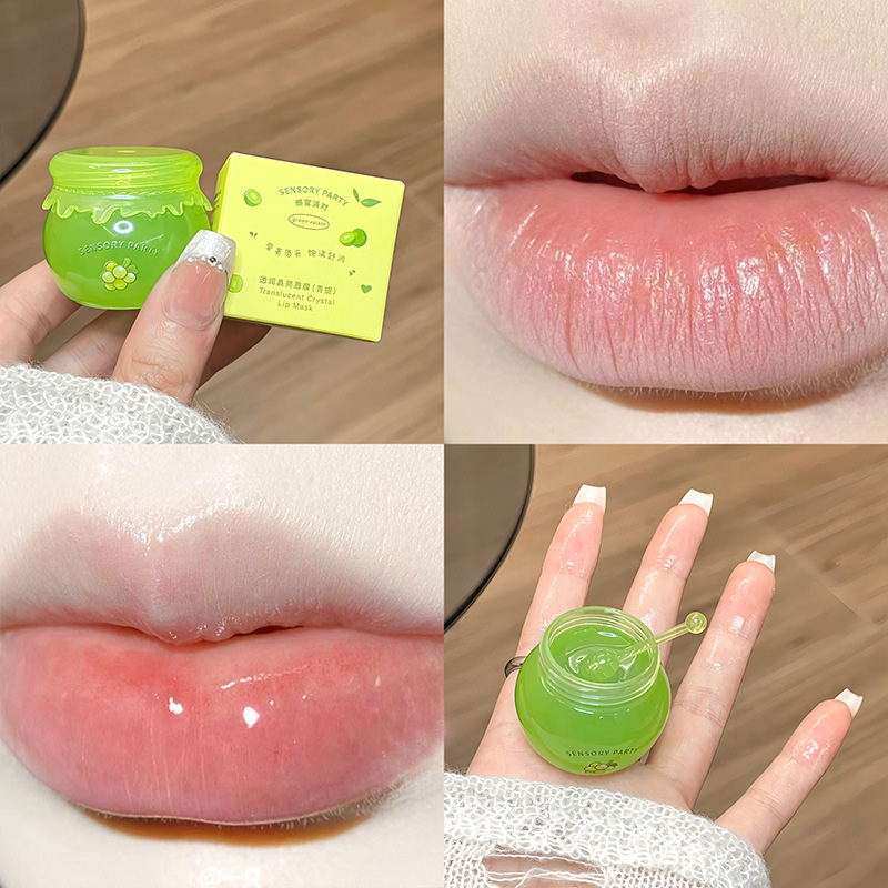 Uvas verdes claro brilho labial manutenção hidratante bálsamo labial esfoliante nutritivo cuidados com os lábios pêssego brilho labial matiz