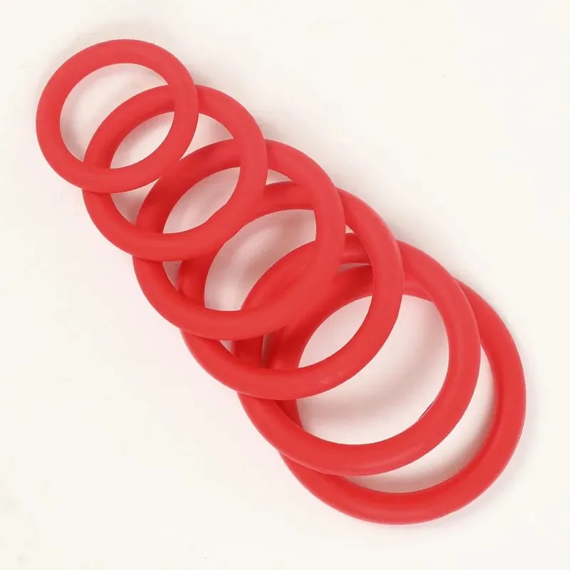 Novo 6 pçs silicone pênis anel ejaculação atraso galo anéis pau ereção cockring masculino castidade adulto brinquedos sexuais para homens