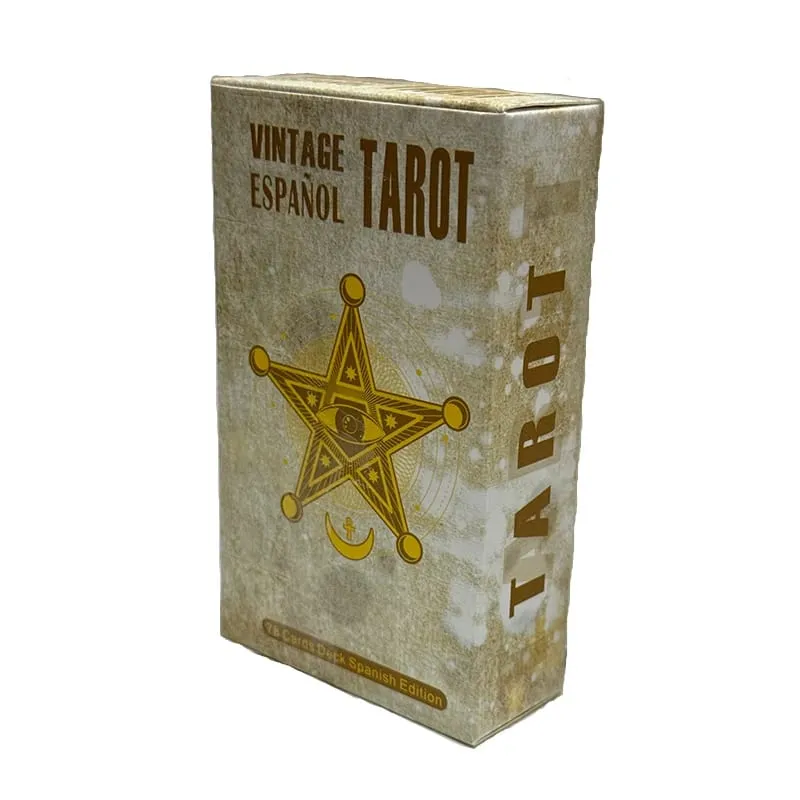 78pcs Vintage Tarot Cards Spanish Edition Board Game Divination Deck for Beginners Oracle Deck