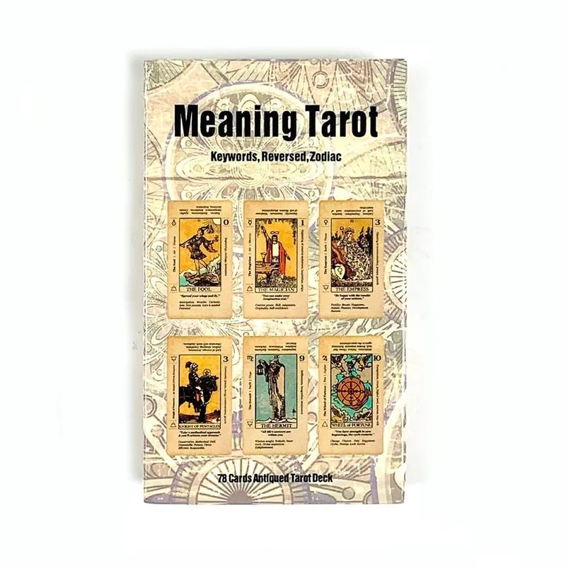 Significado baralho de tarô 78 cartas com palavras-chave significados em cartas adivinhação jogo de cartas para leitores de tarô iniciantes