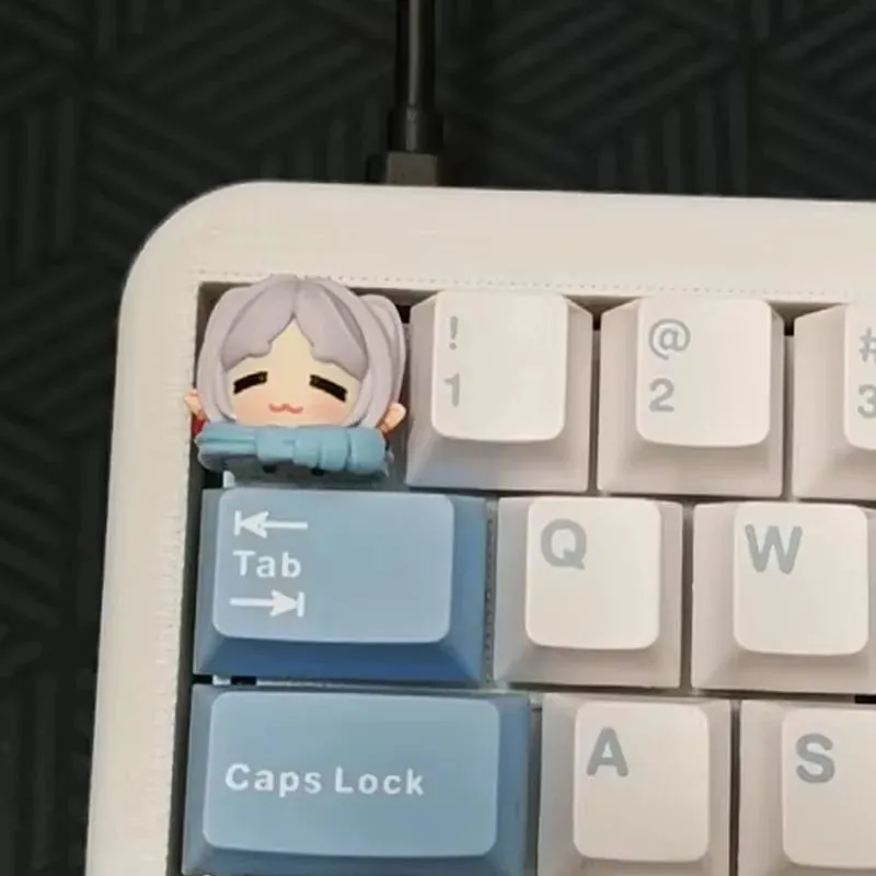 Anime Frieden Theme Series Single Keycap Personalized Resin Fern Cartoon Character Model Toy Mechanical Keyboard Esc Decor Gifts