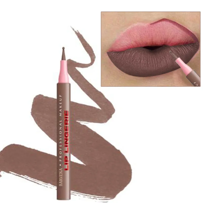 Lápis delineador labial fosco, à prova d'água, aplicação suave, hidratante à prova de manchas, altamente pigmentado, 6 cores, maquiagem para contorno labial