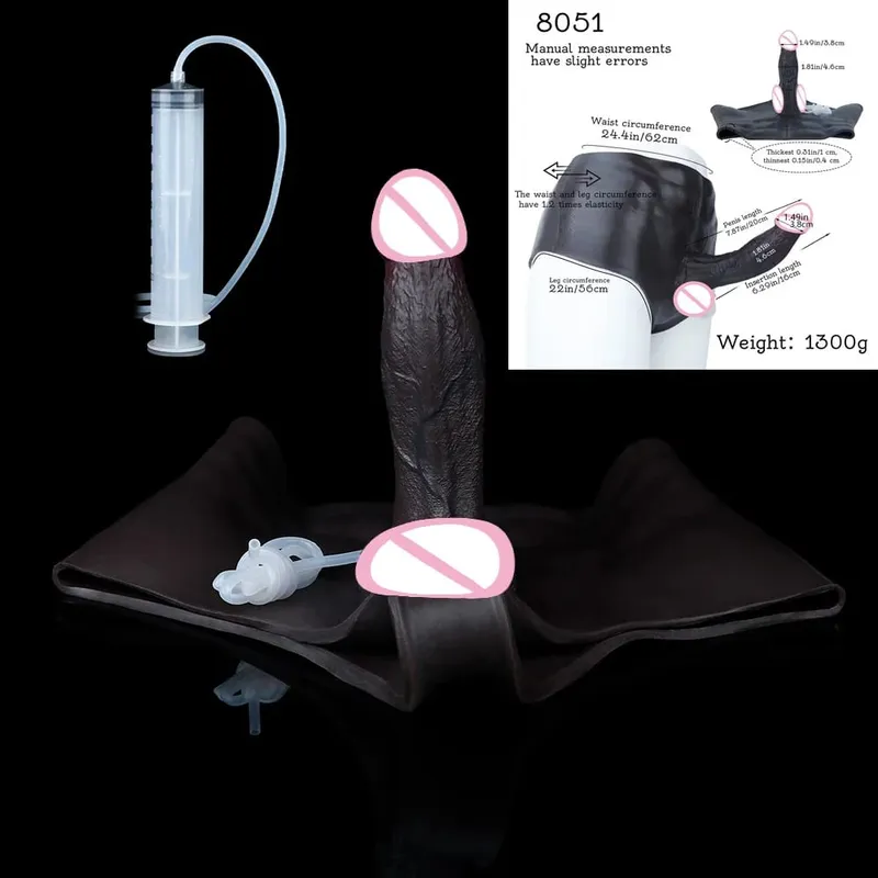 Silicone anal plug esguichando calcinha vibrador com músculos abdominais pênis sólido vaginal anal masturbador brinquedo sexual para o sexo feminino
