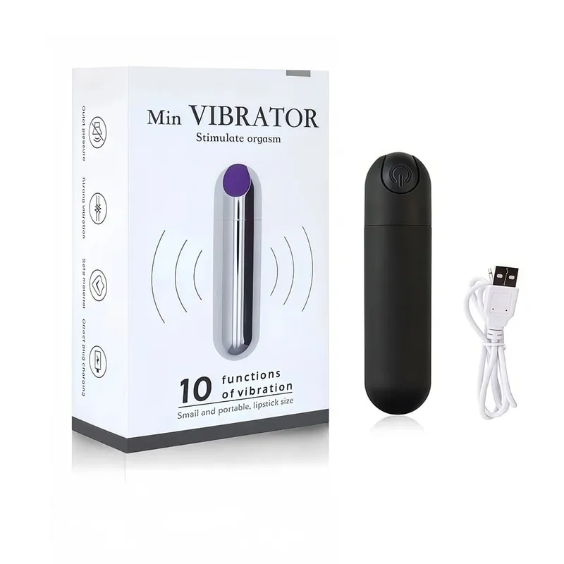 USB Charge 10-Speed Mini Bullet Vibrator Rechargeable Wireless Vibrating Anal Plug Clitoral Stimulator Adult Sex Toys for Women