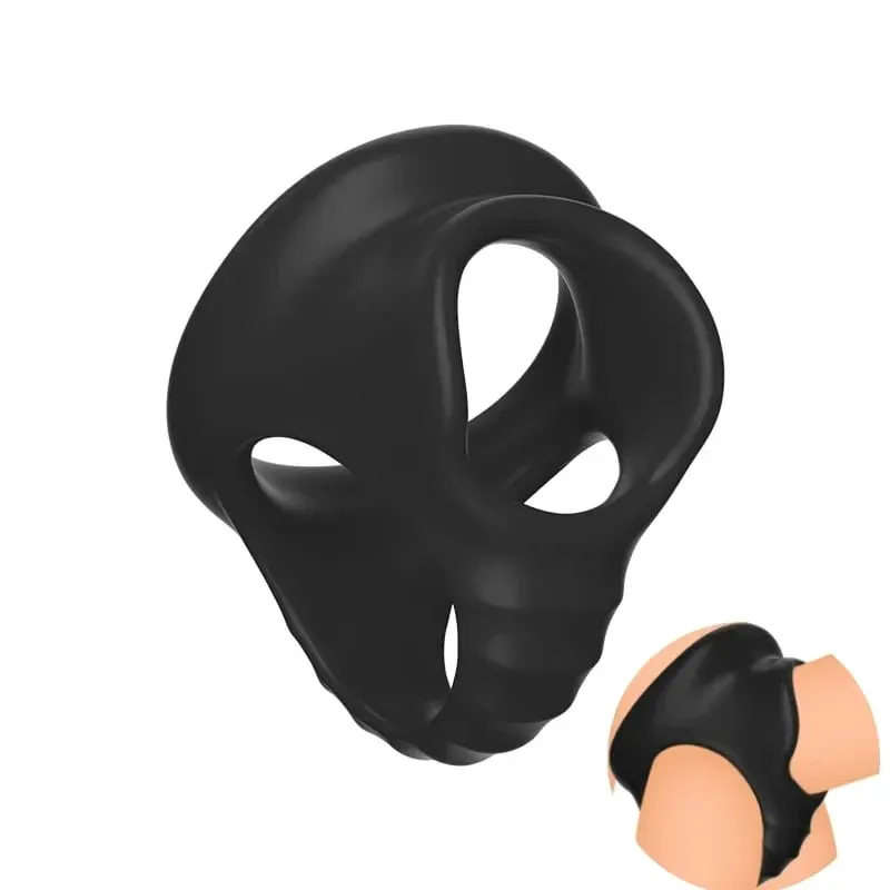 Anéis penianos de silicone, bola de alongamento, atraso na ejaculação, tpe, anel peniano para homens, brinquedos sexuais, anel de bloqueio de sêmen ajustável, manga peniana sm