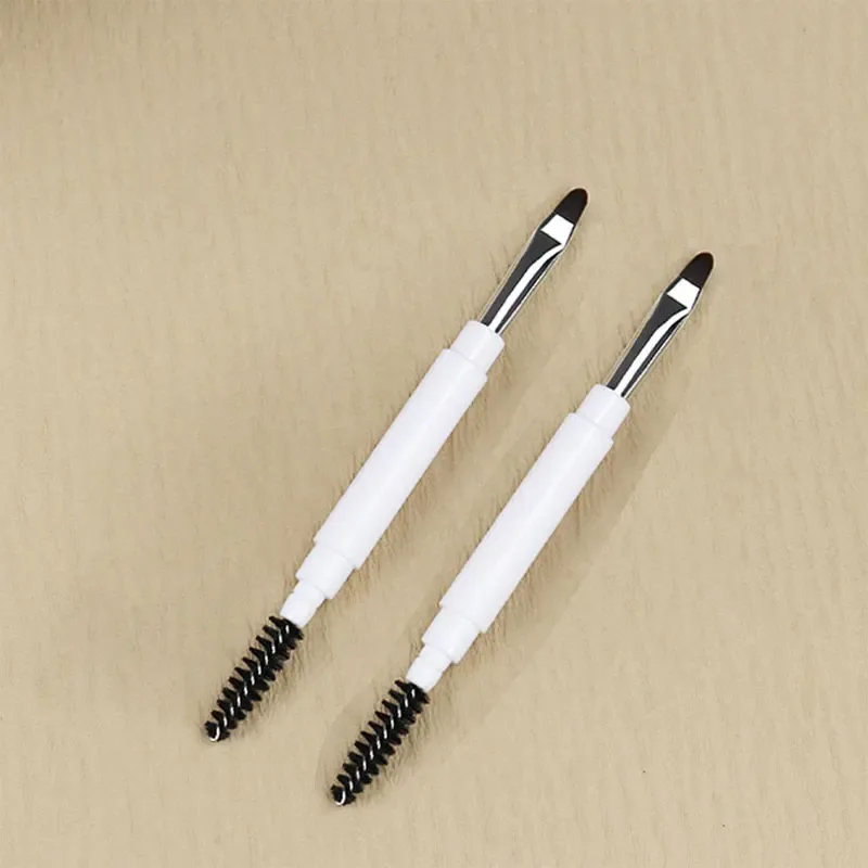 Double ended Portable Makeup brushes Travel size Make up brushes Eyeshadow Eye Brow Crease essential cosmetic tools with lid