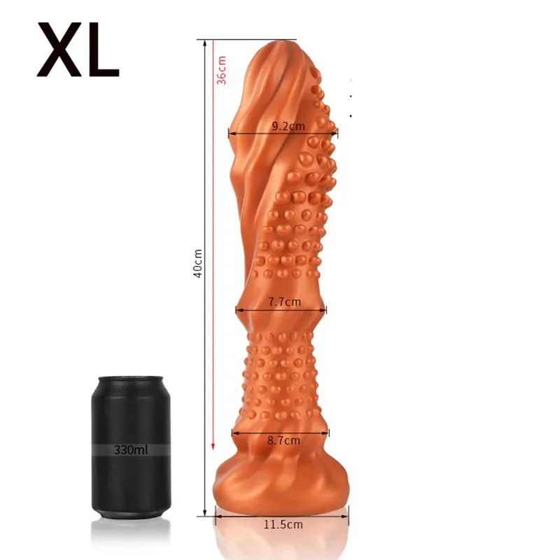 Lobo dente vara enorme longo anal plug grande vibrador butt plug ânus expansão estimulador massagem de próstata brinquedos sexuais anal para mulher homem — image 10