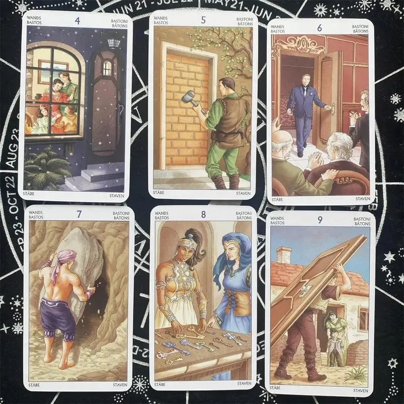 78PCS Tarot of the 78 Doors Cards Tarot Cards Fortune Telling Divination Tarot Card Family Party Leisure Board Game